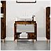 Mobile Lavabo Rovere Fumo 58x33x60 Cm In Legno Multistrato - Foto miniatura 3
