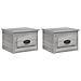 Comodini A Parete 2 Pz Grigio Sonoma 41,5x36x28 Cm - Foto miniatura 2