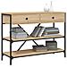 Tavolino Consolle Cassetti E Ripiani Rovere Sonoma Multistrato - Foto miniatura 3
