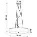Lampadario Skala 60 Bianco Sl. 0800 - Minimalista Lampadari Nero 102x60x60 Cm - Foto miniatura 7