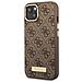 Cover Per Iphone 14 Pu 4g Metal Plate, Marrone - Foto miniatura 2