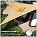 Vela Telo Parasole 4x4mt Tenda Triangolare Ombreggiante Giardino In Hdpe Beige - Foto miniatura 2