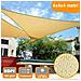 Vela Telo Parasole 4x4mt Tenda Triangolare Ombreggiante Giardino In Hdpe Beige - Foto miniatura 3