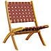Sedie Pieghevoli Giardino 2 Pz Rosse Massello Acacia E Tessuto - Foto miniatura 3