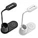 Lampada Led Da Comodino E /o Tavolo Con Caricatore A Induzione Qi 10w, Bianco - Foto miniatura 2