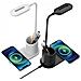 Lampada Led Da Comodino E /o Tavolo Con Caricatore A Induzione Qi 10w, Bianco - Foto miniatura 3
