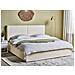 Letto Matrimoniale Bouclé Bianco Sporco Con Contenitore 180 X 200 Cm Moissac - Foto miniatura 1