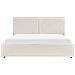 Letto Matrimoniale Bouclé Bianco Sporco Con Contenitore 180 X 200 Cm Moissac - Foto miniatura 3