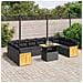 Set Divani Da Giardino 11 Pz Con Cuscini In Polyrattan Nero - Foto miniatura 3