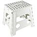 Sgabello Multiuso Pieghevole Clic-clac 30x22x32 In Plastica Richiudibile Bianco - Foto miniatura 1