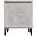 Comodini Con Gambe In Metallo Grigio Cemento 40x30x50 Cm - Foto miniatura 6