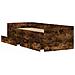 Giroletto Con Cassetti Rovere Fumo 75x190 Cm Small Single - Foto miniatura 4