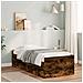Giroletto Con Cassetti Rovere Fumo 75x190 Cm Small Single - Foto miniatura 8