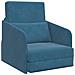Divano Letto 2-in-1 Blu 65x80x83 cm Velluto - Foto miniatura 1