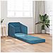 Divano Letto 2-in-1 Blu 65x80x83 cm Velluto - Foto miniatura 3