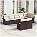 Set di Divani da Giardino 8 Pezzi con Cuscini Marrone Polyrattan - Foto miniatura 2