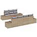 Set di divani da giardino da 8 pezzi con cuscini Beige Polyrattan Acacia - Foto miniatura 1