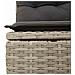Set Divano Giardino  6 pezzi con Cuscini Grigio Chiaro Polyrattan, Divano Giardino 2 posti  con Storage e Cuscini Grigio Chiaro Polyrattan - Foto miniatura 6
