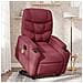 Poltrona Alzapersona Massaggiante Elettrica Rosso Vino Tessuto - Foto miniatura 2