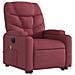 Poltrona Alzapersona Massaggiante Elettrica Rosso Vino Tessuto - Foto miniatura 4