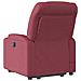 Poltrona Alzapersona Massaggiante Elettrica Rosso Vino Tessuto - Foto miniatura 5