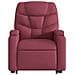 Poltrona Alzapersona Massaggiante Elettrica Rosso Vino Tessuto - Foto miniatura 9