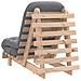 Divano Letto Futon con Materasso 60x206x11 Legno Massello Pino - Foto miniatura 7