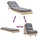 Divano Letto Futon con Materasso 60x206x11 Legno Massello Pino - Foto miniatura 8