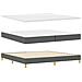 Letto Box Spring con Materasso e Panchina Grigio Scuro 200x200 cm Tessuto - Foto miniatura 3