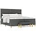 Letto Box Spring con Materasso e Panchina Grigio Scuro 200x200 cm Tessuto - Foto miniatura 4