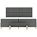 Letto Box Spring con Materasso e Panchina Grigio Scuro 200x200 cm Tessuto - Foto miniatura 9
