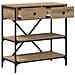 Tavolo Consolle Rovere Artigianale 75x34.5x75 cm Legno ingegnerizzato - Foto miniatura 4