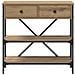 Tavolo Consolle Rovere Artigianale 75x34.5x75 cm Legno ingegnerizzato - Foto miniatura 5