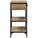 Tavolo Consolle Rovere Artigianale 75x34.5x75 cm Legno ingegnerizzato - Foto miniatura 6
