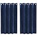 Tende Blackout  con Occhielli 2 pz Blu Scuro Velluto - Foto miniatura 1