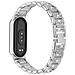 Cinturino Bracciale Sottile Con Diamanti Compatibile Con Xiaomi Mi Band 8/9/10 - Acciaio Inossidabile Silver - Foto miniatura 3