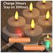 Set Di 6 Candele Led Ricaricabili Senza Fiamma Con Telecomando - Foto miniatura 3