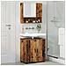 Set di mobili per il bagno con porta 2 pcs Legno vecchio - Foto miniatura 4