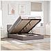 Pouf Letto con Materasso e LED Tortora 140x190 cm in Tessuto - Foto miniatura 2
