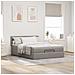 Pouf Letto con Materasso e LED Tortora 140x190 cm in Tessuto - Foto miniatura 4