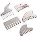Set Da 2 Strumenti Per Massaggio Gua Sha In Acciaio Inossidabile - Pettine A 13 Denti Per Rilassamento Facciale E Muscolare - Foto miniatura 2