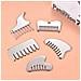 Set Da 2 Strumenti Per Massaggio Gua Sha In Acciaio Inossidabile - Pettine A 13 Denti Per Rilassamento Facciale E Muscolare - Foto miniatura 3