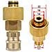 Adattatore In Ottone Tr22 Easylock - Compatibile Con Idropulitrici Kärcher Hd Hds | Attacco Rapido 1/4"" | Per Schiumogeni E Accessori - Foto miniatura 3