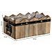 Cesto Rettangolare In Legno Blu 24x15x9/10,5h Cm - Foto miniatura 3