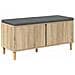Panca per ingresso con cuscino Rovere Sonoma 100 x 38 x 46 cm - Foto miniatura 1