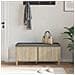 Panca per ingresso con cuscino Rovere Sonoma 100 x 38 x 46 cm - Foto miniatura 4
