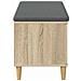 Panca per ingresso con cuscino Rovere Sonoma 100 x 38 x 46 cm - Foto miniatura 7