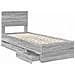 Struttura del letto con cassetto Grigio Sonoma 75 x 190 cm - Foto miniatura 5