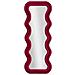 Specchio Da Parete Emily Wavy In Velluto Fucsia 67x166 Cm - Foto miniatura 1