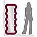 Specchio Da Parete Emily Wavy In Velluto Fucsia 67x166 Cm - Foto miniatura 6